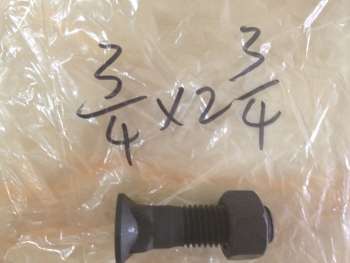 3/4*2 3/4 grade12.9 plow bolt high strength plow bolt